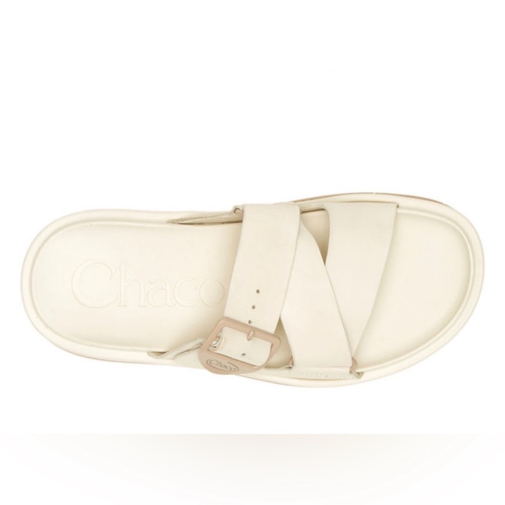 Chaco Townes leather Slide Midform JCH109394 Slip On Sandals in Angora 8 - Picture 2 of 13